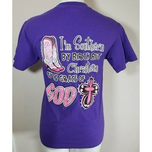 Purple Simply Southern S Small T-Shirt Jesus Christian EUC
